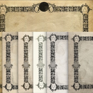 Grimoire Digital Paper: Book of Shadows, Witchcraft Journal (Digital Download)