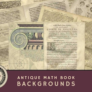 May include: Antique math book pages with geometric illustrations and text in Italian. The pages are aged and have a yellowed tint. The text includes the title "Il Signore Conte di Noailles" and a description of the person's titles and accomplishments.