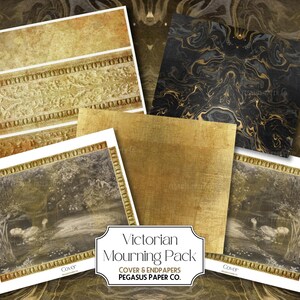 Victorian Mourning Junk Journal Kit: Gothic Ephemera (Digital Download) image 4