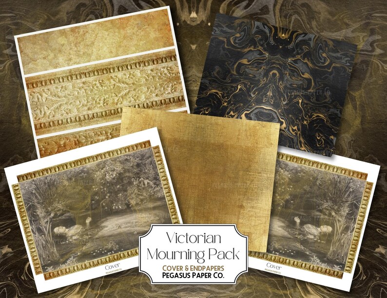 Victorian Mourning Junk Journal Kit: Gothic Ephemera (Digital Download) image 4