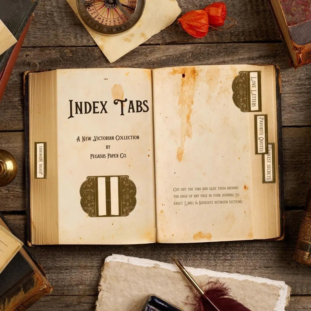 victorian-index-tabs-2-for-junk-journals-notebooks-printable