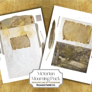 Victorian Mourning Junk Journal Kit: Gothic Ephemera (Digital Download) image 5
