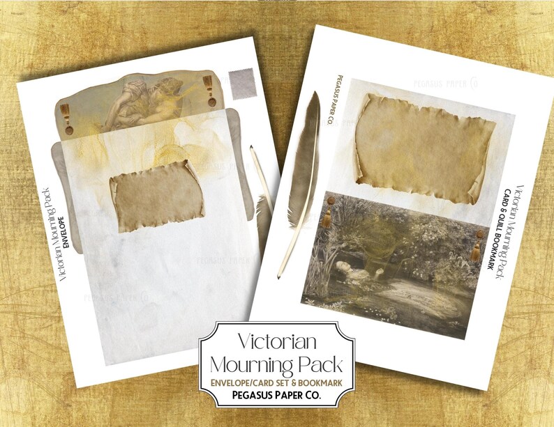 Victorian Mourning Junk Journal Kit: Gothic Ephemera (Digital Download) image 5