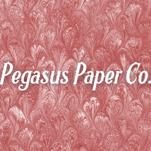 Marbled Endpaper Pink Peacock Pattern Printable Vintage Sheet of Paper