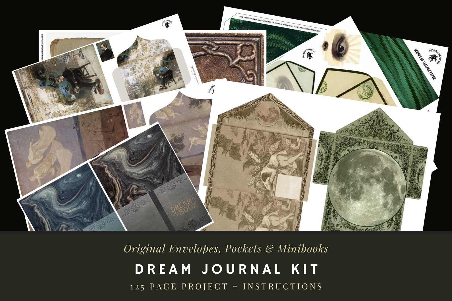 Dream Journal Craft Kit: Vintage Ephemera, Witches & Dreamers (digital ...