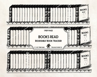 Library printout reading tracker for librarians, kids, English teachers, bookworms and bibliophiles