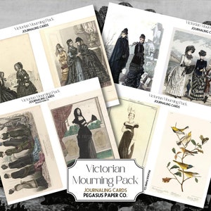 Victorian Mourning Junk Journal Kit: Gothic Ephemera (Digital Download) image 3
