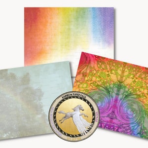 Rainbow Junk Journal Kit Add-on, Craft Kit with LGBTQ Ephemera, Printable Vintage rainbows stationery Digital Download