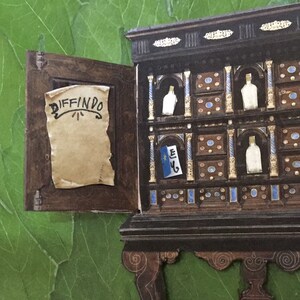 Alchemy Potions Cabinet of Curiosities Printable Journal Ephemera Kit, vintage print and fold digital collage elements, mini dollhouse image 6