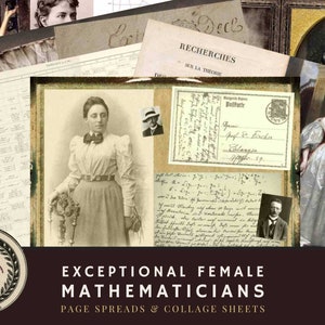 MATH Junk Journal Kit - Exceptional Women In Mathematics - Female Geniuses like Ada Lovelace