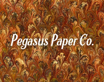 Handmade Marbled Paper Digital Download - Speckled Smoke and Brandy Endpaper