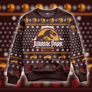 Christmas jumper jurassic clearance park