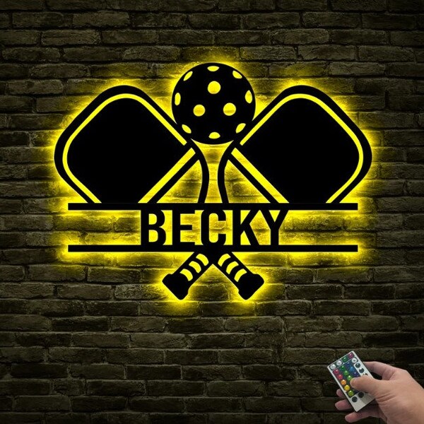 Pickleball Metal Wall Art Etsy