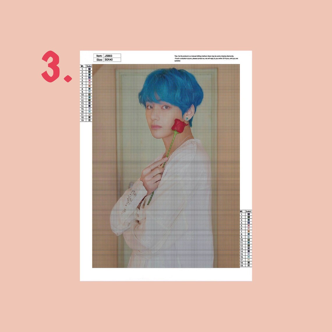 Kit Diamond Painting BTS. Etsy