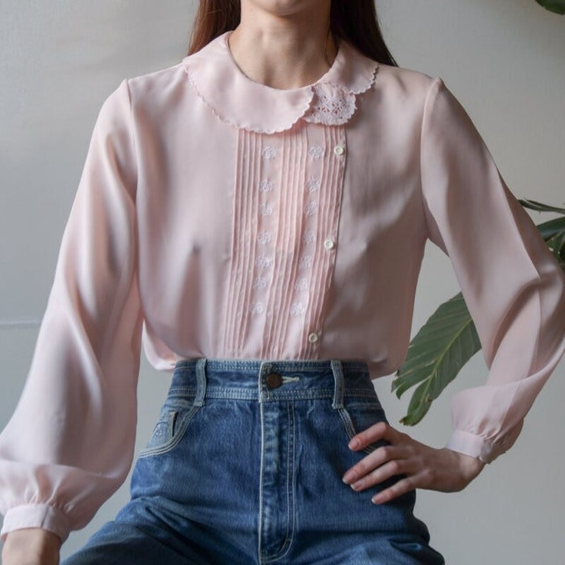 Pintuck Peplum Blouse main image 0