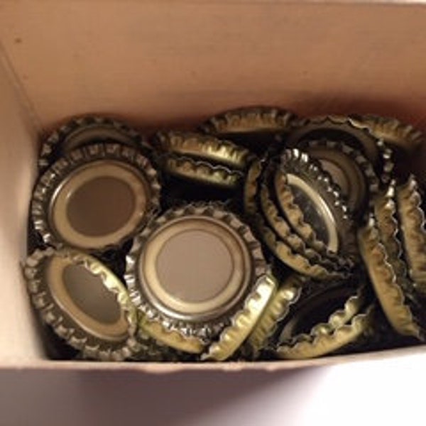 Vintage Blank Bottle Caps with Plastic Seal, One Box, Oreco Brand