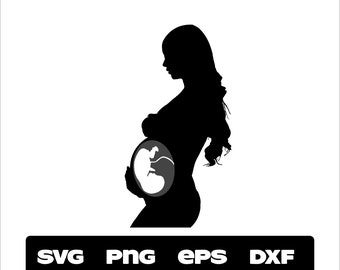 Pregnant Woman Svg Etsy