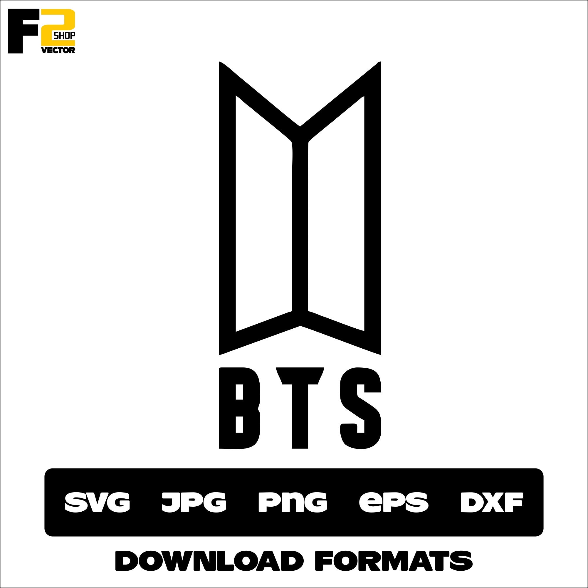 Bts logo svg Bts svg Bts logo vectorel Bts print svg | Etsy