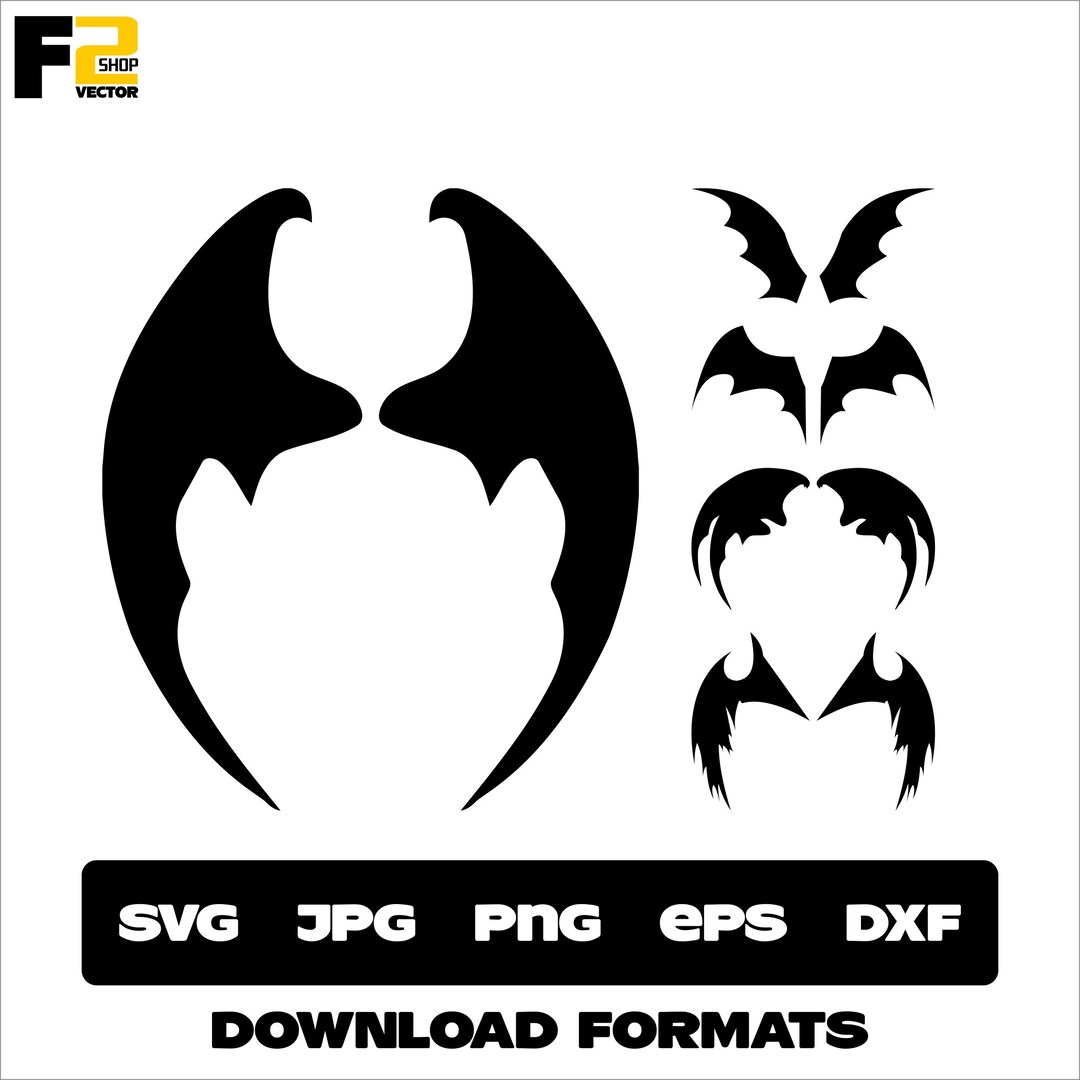 Bat Wing Svg Bat Wings Svg Bat Wing Vectorel Bat Wing Collection