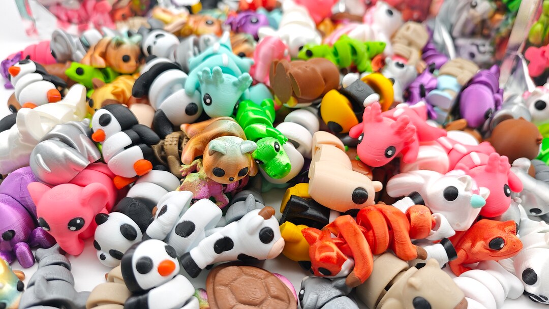 3D Printed Animal Fidget Toys Articulating Tiny Baby LIMISH Articulated ...