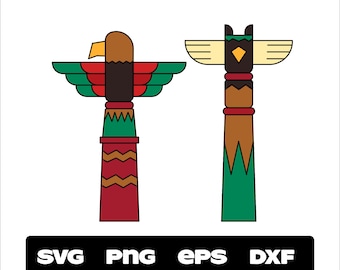 Totem Pole Svg | Totem Svg | Totem Sign Svg | Totem Pole png | Instant Download