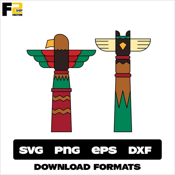 Totem Pole Svg | Totem Svg | Totem Sign Svg | Totem Pole png | Instant Download