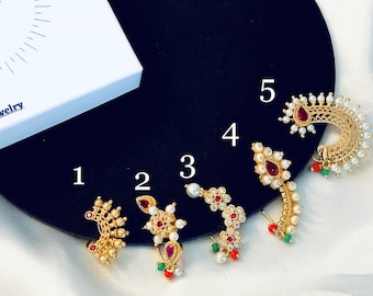 Nysaa Traditional nose pins | nose press pins | nath | nathini | Maharashtrian Jewelry | Marathi jewelry