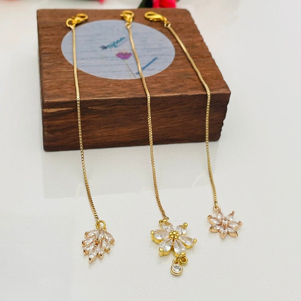 Gold plated AD maang tika for little girls | Gold plated bindi | oxidised maang tika | maang tikka | Indian head jewelry