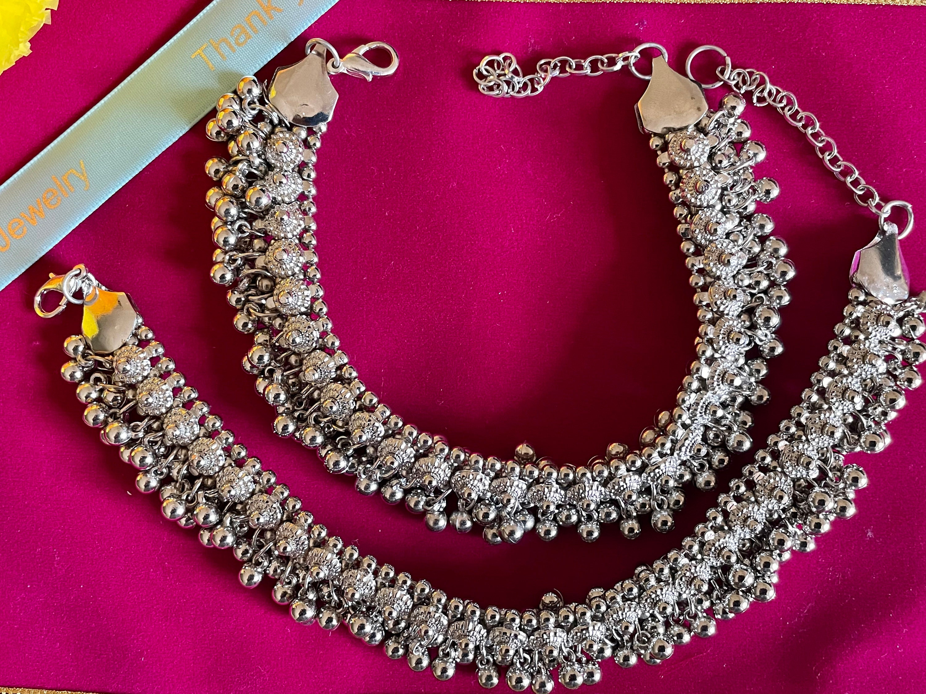 Silver payal sale ghungroo