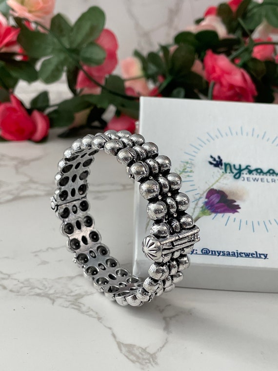 Oxidized Adjustable Bangle: Bollywood Navratri Je… - image 2