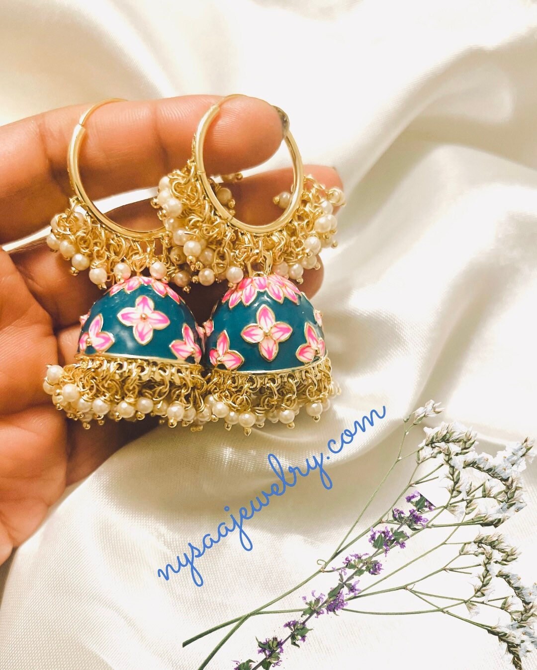 meenakari hoops jhumka fashionable Jhumka earrings indian jhumka