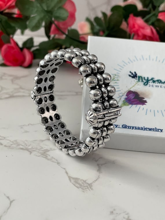 Oxidized Adjustable Bangle: Bollywood Navratri Je… - image 1