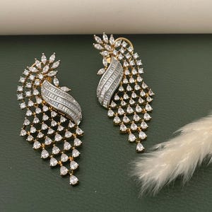 Stunning Cubic zirconia earrings for party or festive season