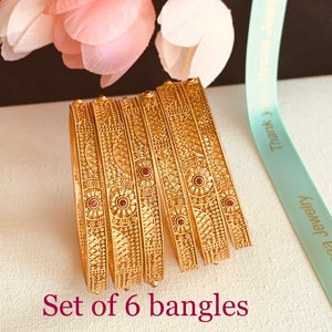 Indian bangles / Gold plated bangles / lightweight bangles / yellow bangles / trendy bangles / Bollywood jewelry