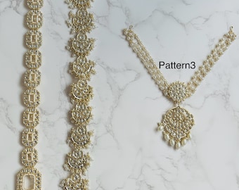 Kundan Stone Paranda: Gold-Plated Indian Braid Hair Accessory