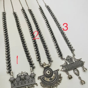 Restocked : High quality Oxidized long necklace / Navratri Jewelry / Indian oxidized necklace set / Oxidized choker | Oxidized Necklace