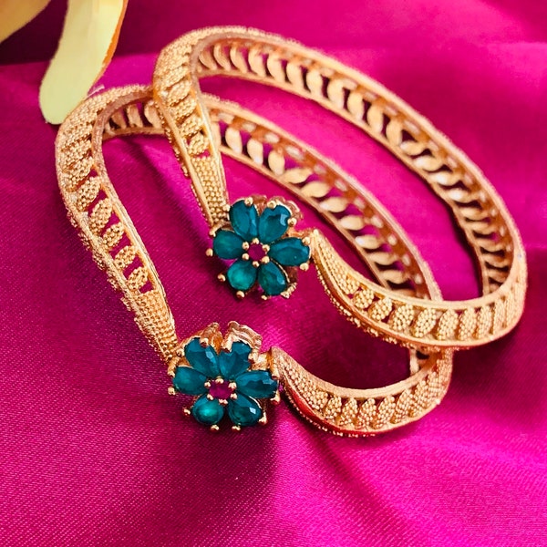 Antique Gold micron plated bangles lightweight bangles  gold plated bangles Maharashtrian Tode 18k real gold plated  Indian kada