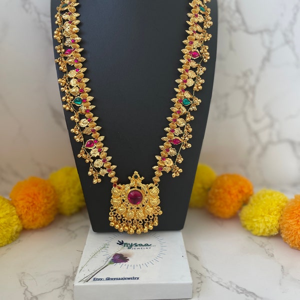 Kolhapuri Saaj | marathi Jewellery | Gold plated 21 pan kolhapuri Saaj | Kolhapuri Saaj necklace