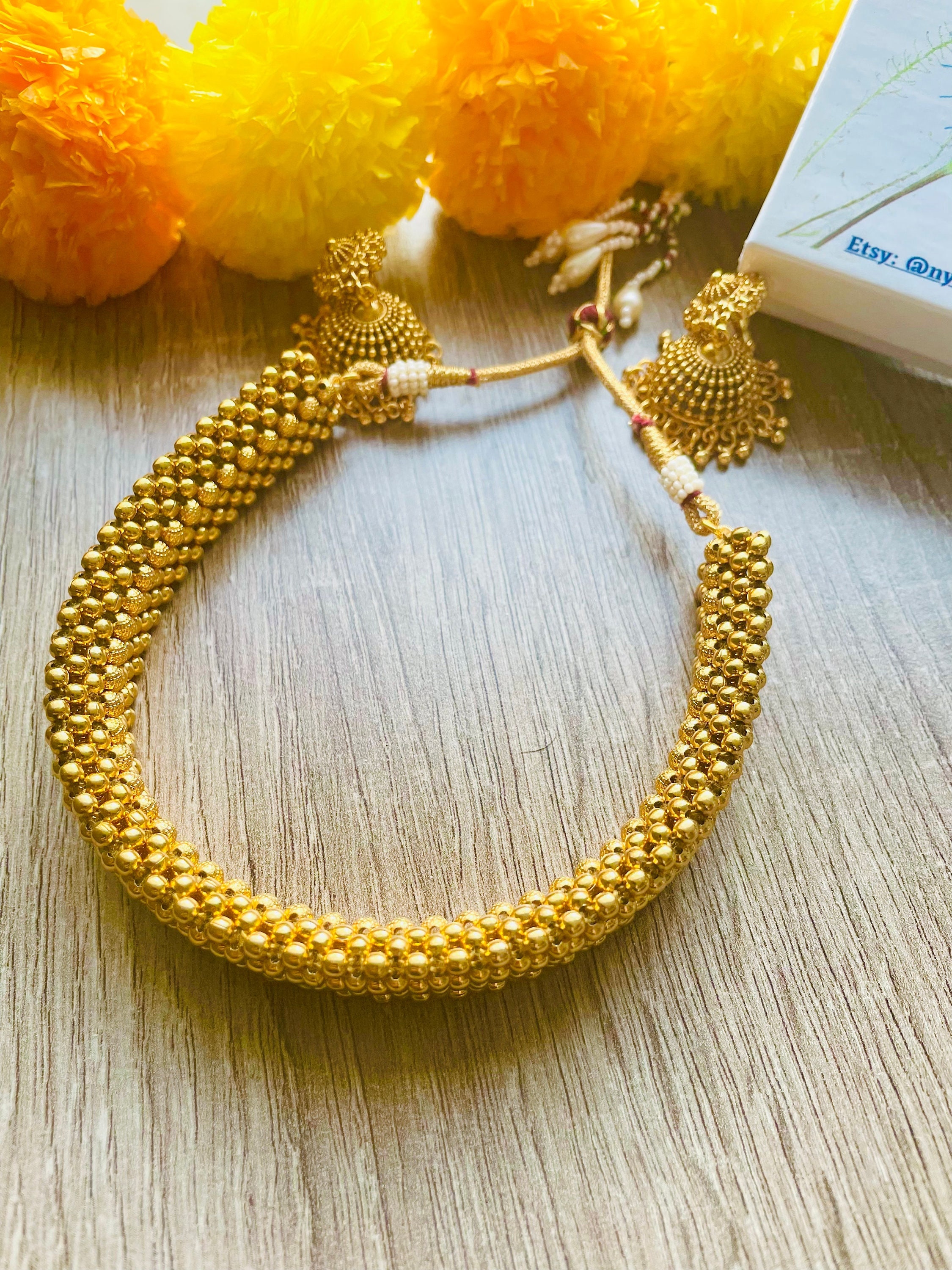 Moti Thushi Tops Earrings Pearl Stone Tops Maharashtrian Jewellery – Hayagi