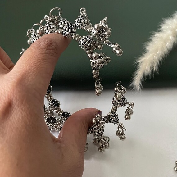 Oxidised ghungaroo openable bangles multiple patt… - image 4