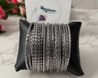 High quality Oxidised bangles | set of 24 thin Oxidised bangles