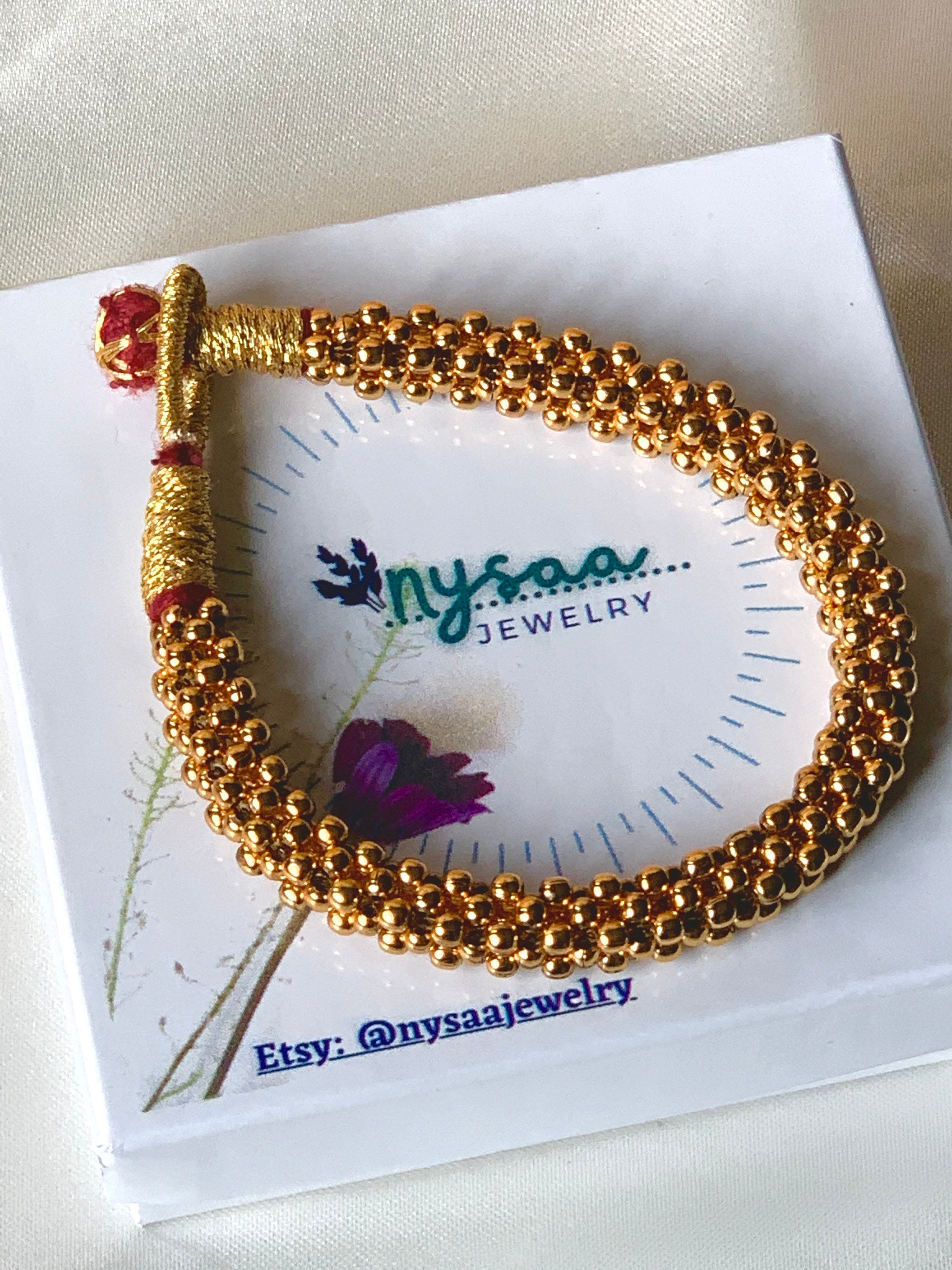 Thushi Bracelet / Indian Traditional Bracelet / Gold Plated Etsy