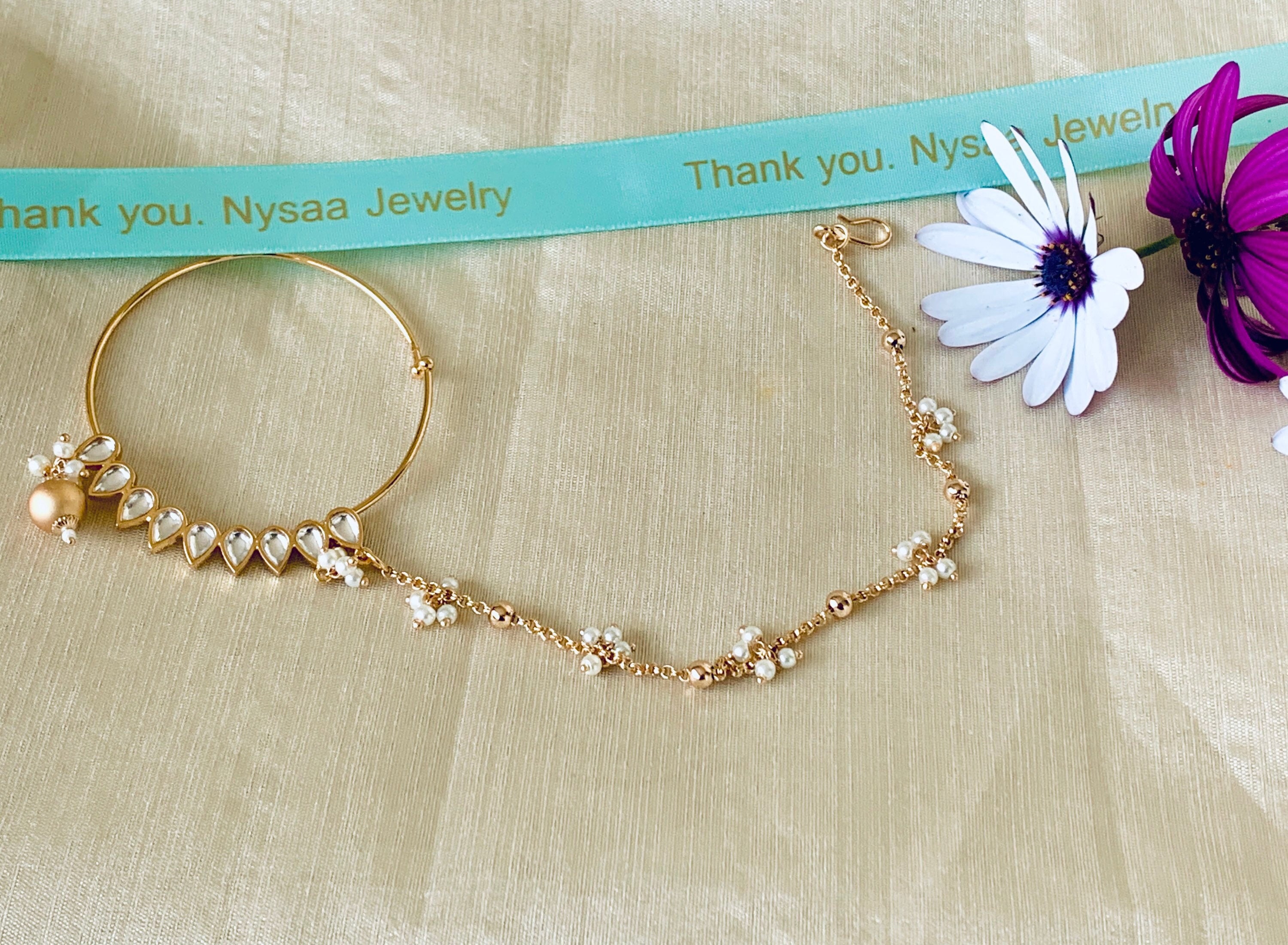 Clip on shop bridal nose ring