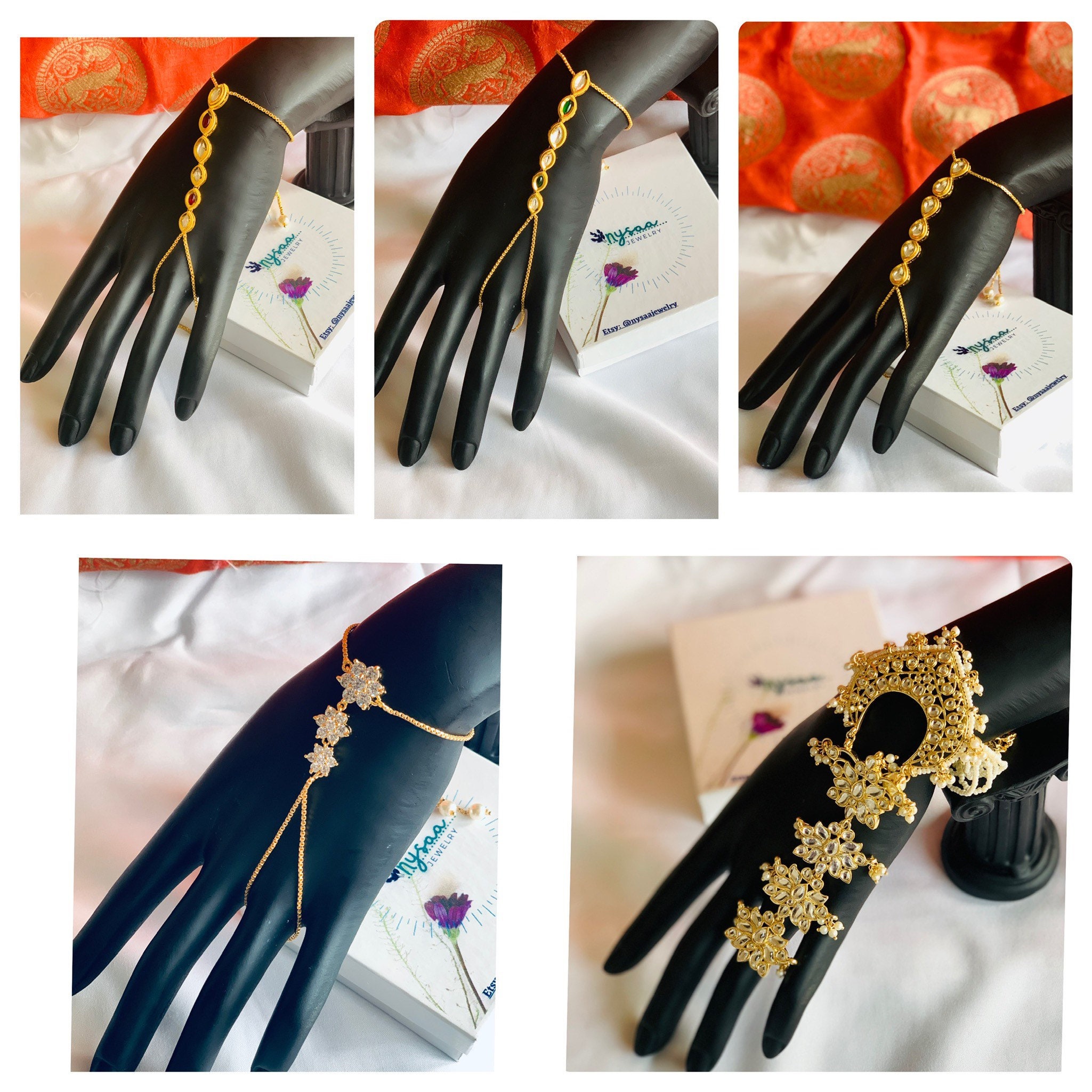 Indian ring bracelet attached clearance