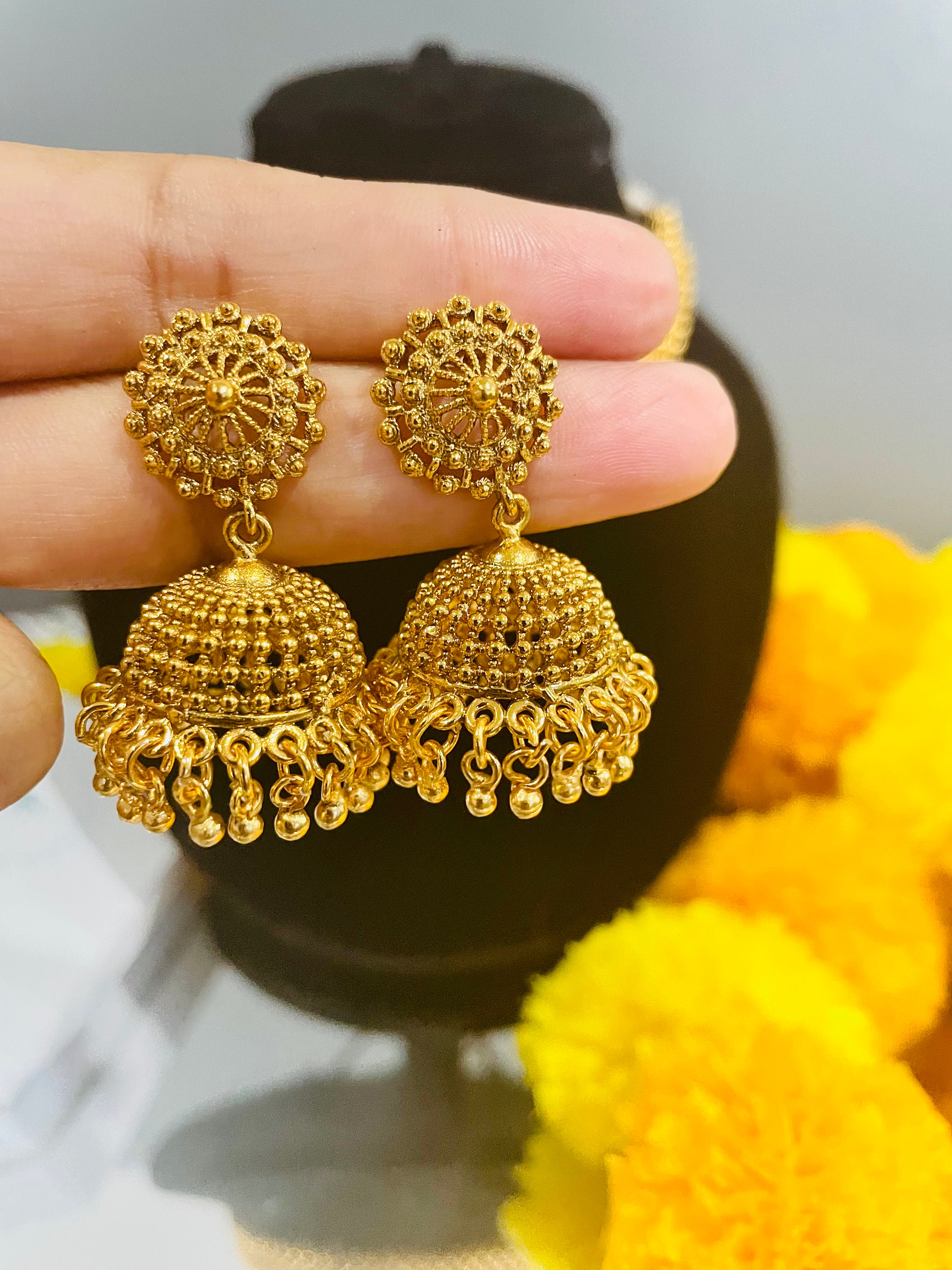 Gold Thushi Necklace / Kolhapuri Thushi/ Indian Jewelry/ Indian Choker/  Indian Gold Necklace Set/gold Plated Maharashtrian Thushi - Etsy