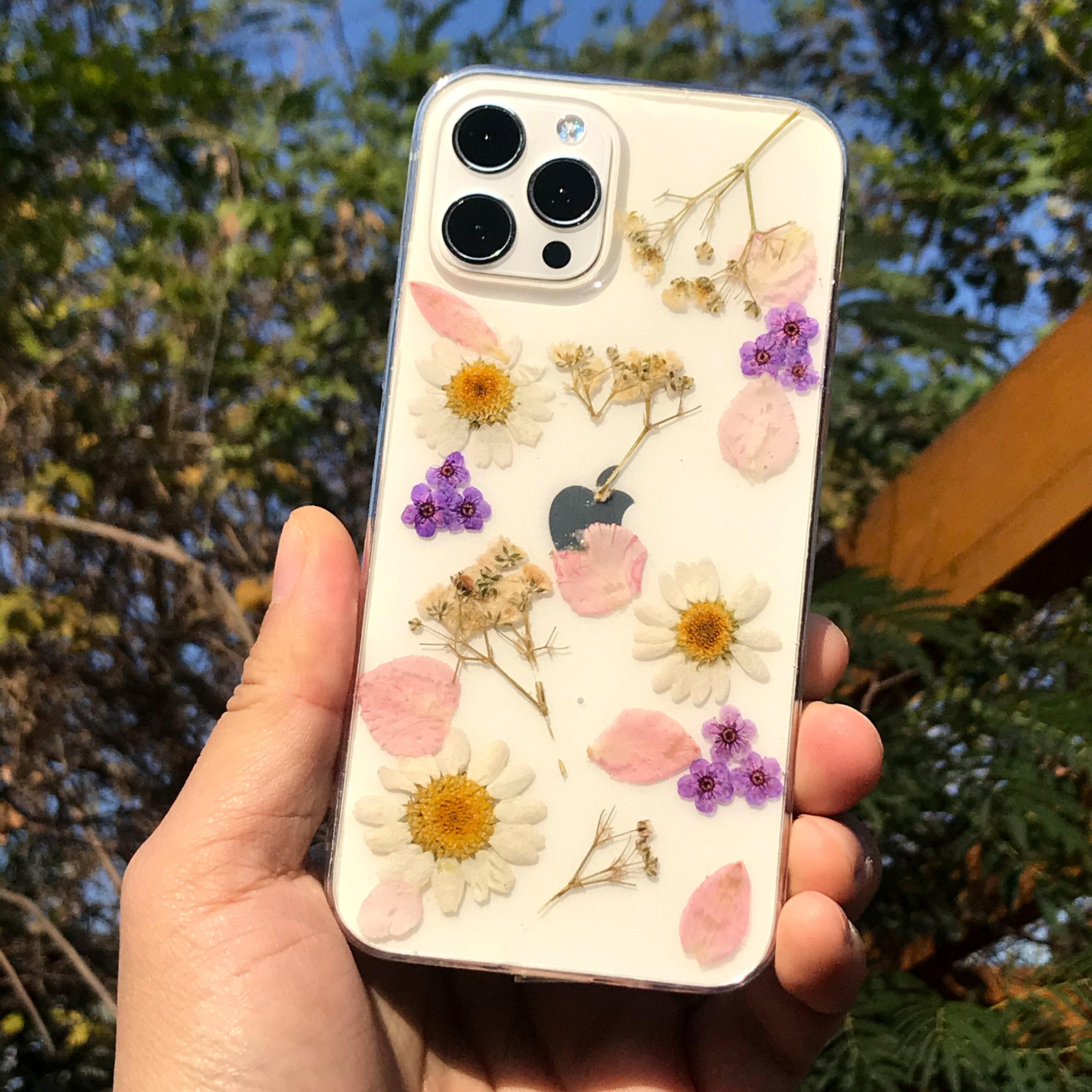 Pressed Flowers Purple iPhone 12 12mini 12Pro max Case iPhone Etsy