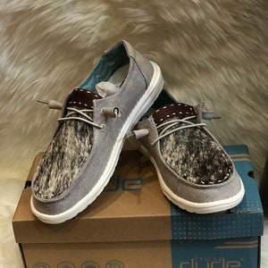 Custom Hey Dudes With Cowhide Beautiful Shoes Made to Order - Etsy