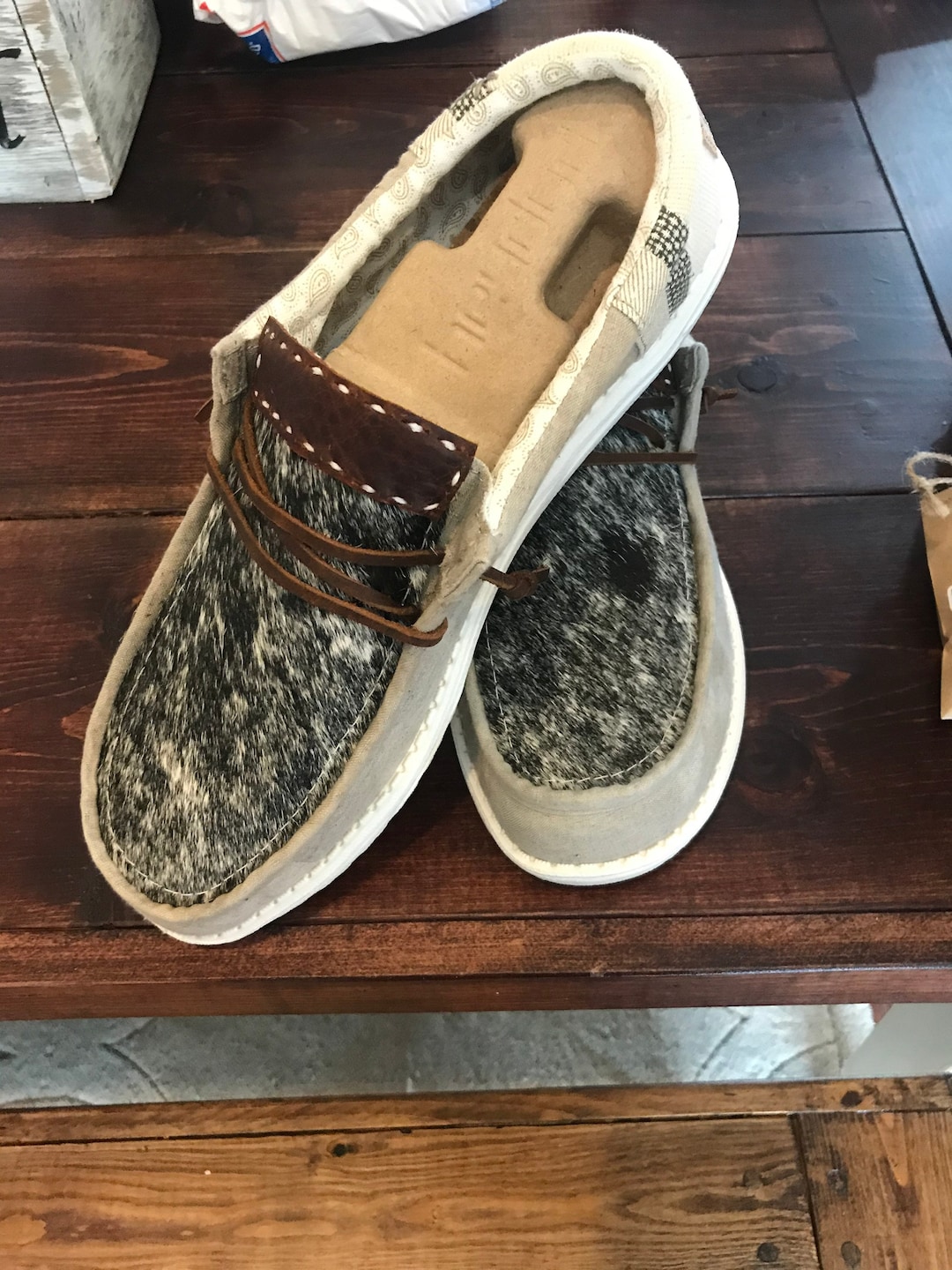 Mens Cowhide Dudes Etsy