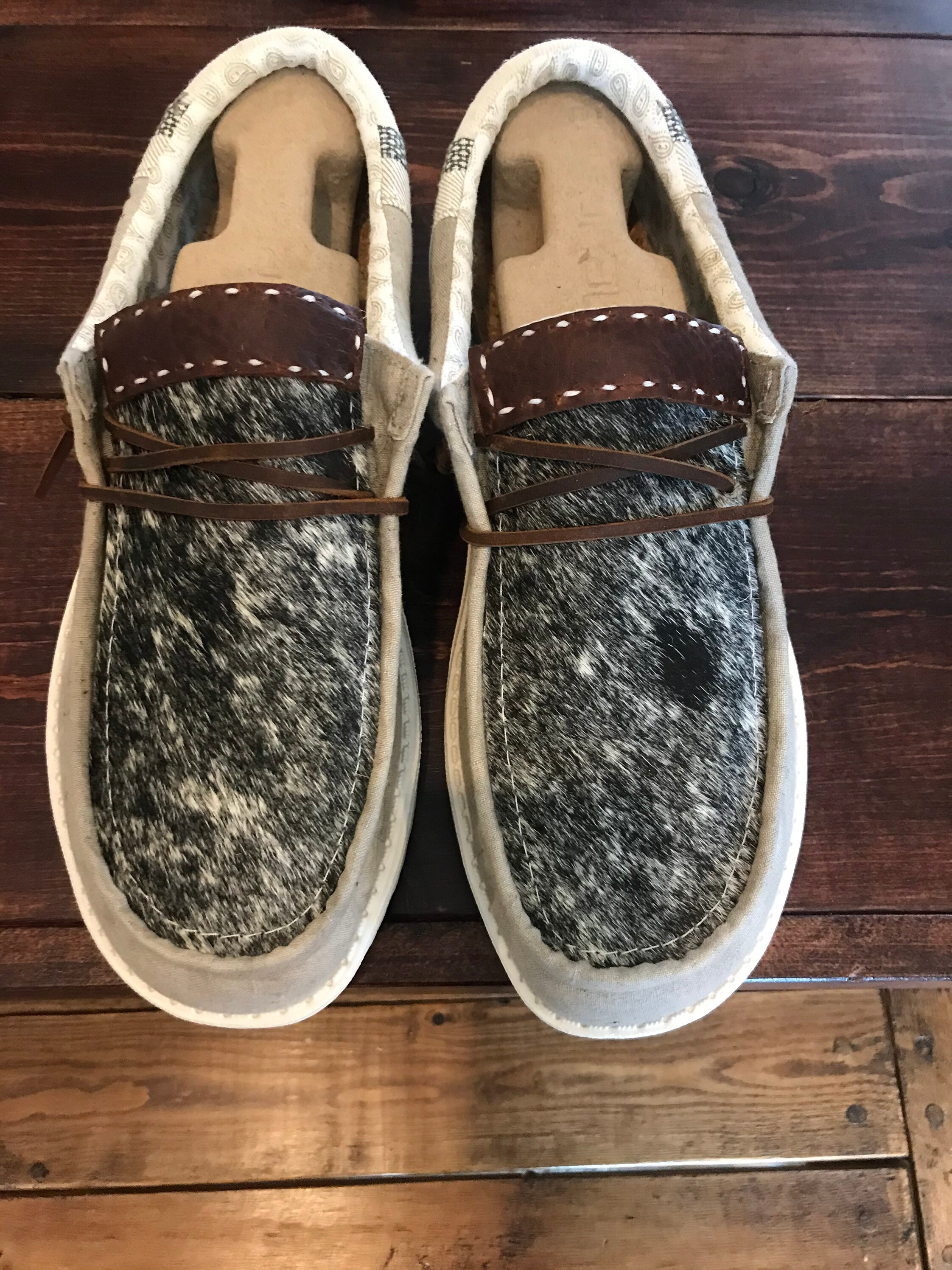 Mens Cowhide Dudes Etsy