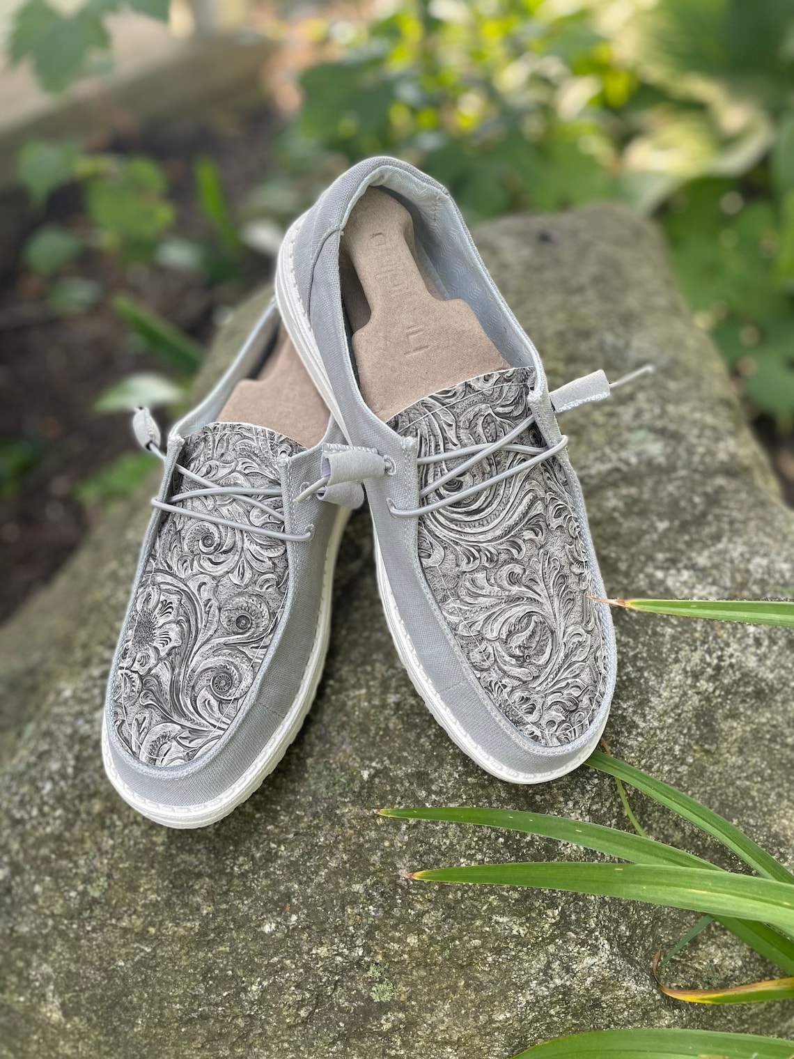 custom leather hey dudes womens